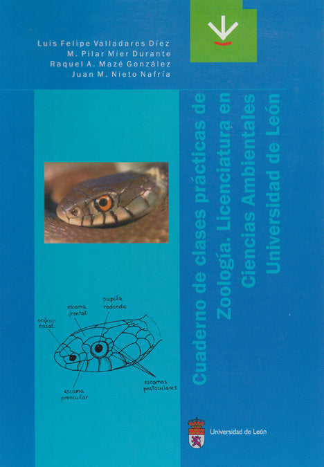 CUADERNOS CLASES PRACTICAS ZOOLOGIA: LICENCIATURA EN CIENCIAS AMBIENTALES, de VALLADARES DIEZ, LUIS FELIPE | portada del libr