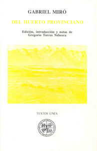 Del huerto provinciano, de Miró | portada del libro