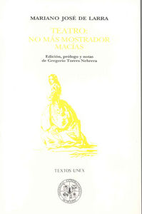Teatro. No más mostrador. Macías, de Larra | portada del libro