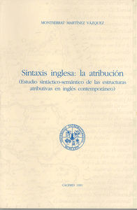 Sintaxis inglesa. La atribución, de Martínez Vázquez | portada del libro