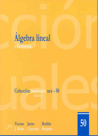 Álgebra lineal y geometría, de Bolós Lacave, Vicente | portada del libro