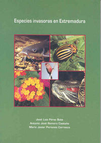 Especies invasoras en Extremadura, de Pérez Bote | portada del libro