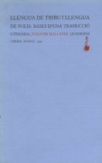 LLENGUA DE TRIBU I LLENGUA, de JOAQUIM MALLAFRE | portada del libro