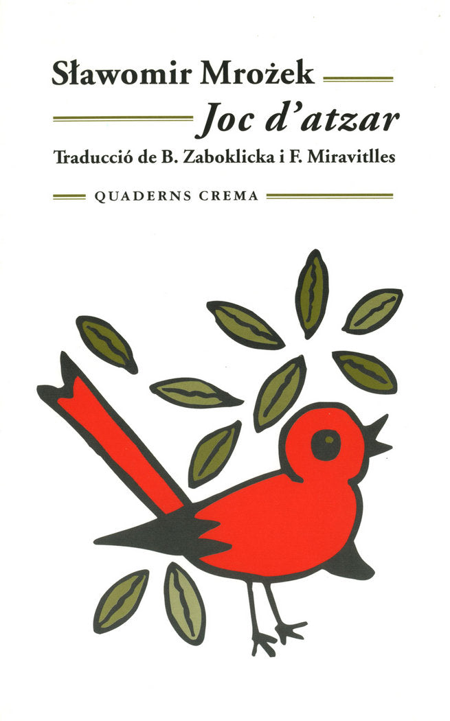 Joc d'atzar, de Mrozek, Slawomir | portada del libro
