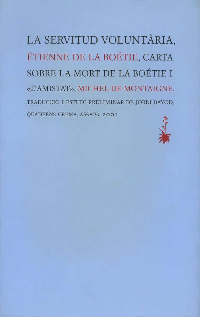 La servitud voluntària, de de la Boétie | portada del libro