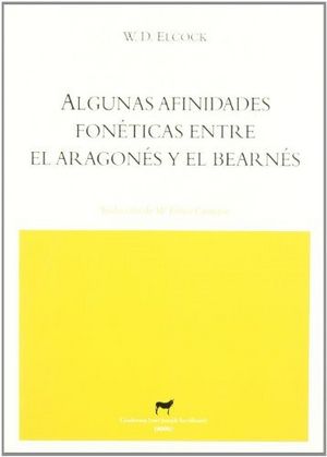 Algunas afinidades fonéticas entre el aragonés y el bearnés, de Elcock | portada del libro