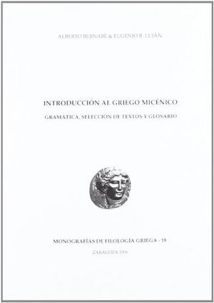 Introducción al griego micénico, de BERNABE | portada del libro