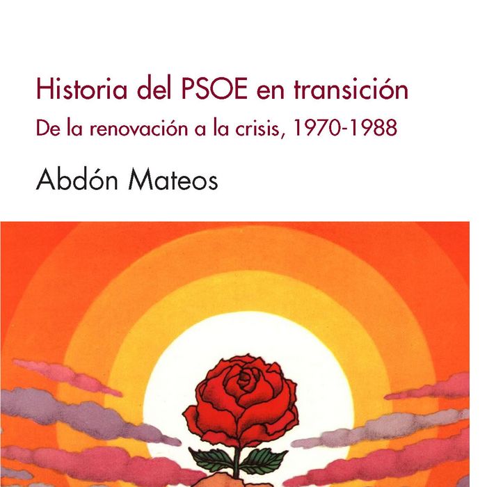 Historia del PSOE en transición, de Mateos, Abdón | portada del libro