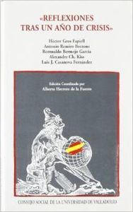 REFLEXIONES TRAS UN AÑO DE CRISIS, de HERRERO DE LA FUENTE | portada del libro