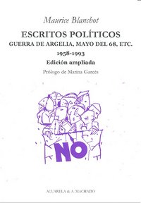 Escritos políticos, de Blanchot, Maurice | portada del libro