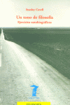 Un tono de filosofía, de Cavell, Stanley | portada del libro
