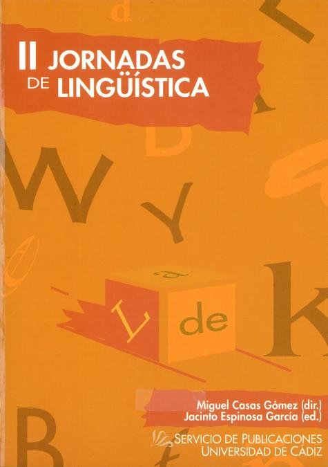 Jornadas de lingü¡stica, II | portada del libro