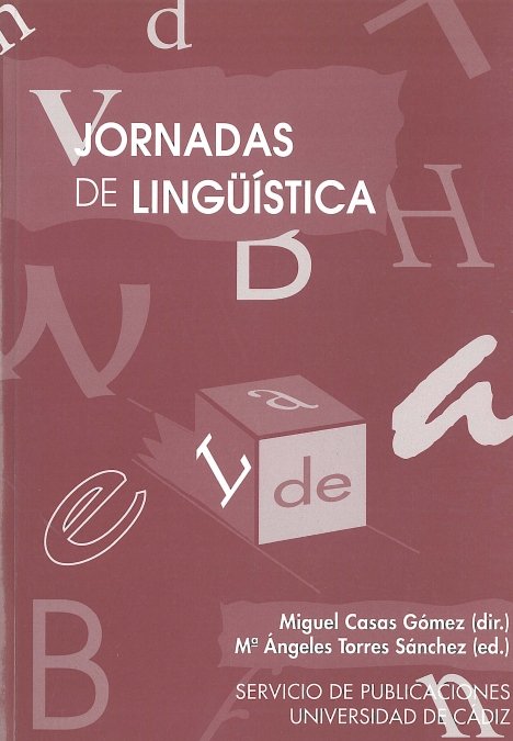 Jornadas de lingü¡stica, V, de CASAS GOMEZ | portada del libro