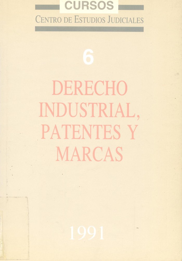 Derecho industrial, patentes y marcas, de MINISTERIO DE JUSTICIA | portada del libro