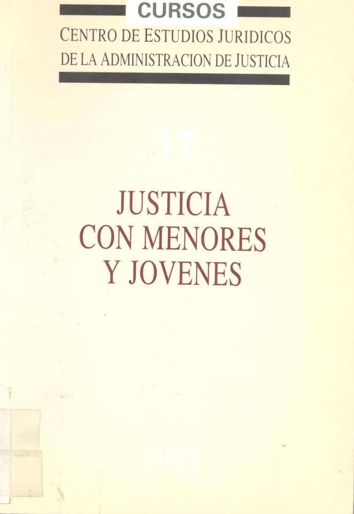 JUSTICIA CON MENORES Y JOVENES, de MINISTERIO DE JUSTICIA | portada del libro