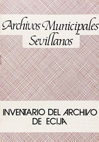 INVENTARIO DEL ARCHIVO DE ECIJA Nº15 | portada del libro