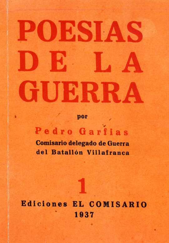 Poesías de la guerra, de Garfias Zurita, Pedro | portada del libro