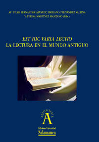 Est hic varia lectio: la lectura en el mundo antiguo., de Fernández Álvarez | portada del libro