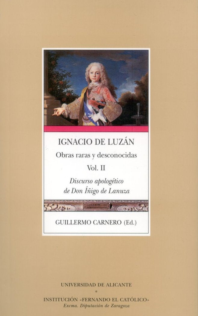 Ignacio de Luzán, obras raras y desconocidas, de Carnero Arbat, Guillermo | portada del libro