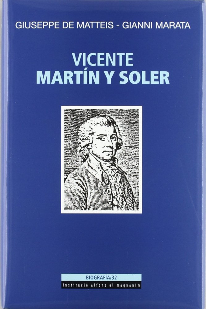 VICENTE MARTIN Y SOLER, de DE MATTEIS | portada del libro