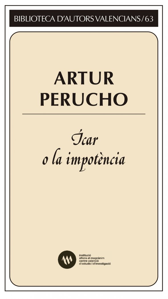 Ícar o la impotència, de Perucho Badia | portada del libro