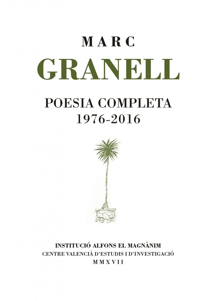 Poesia completa 1976-2016, de Granell Rodríguez (1953-) | portada del libro