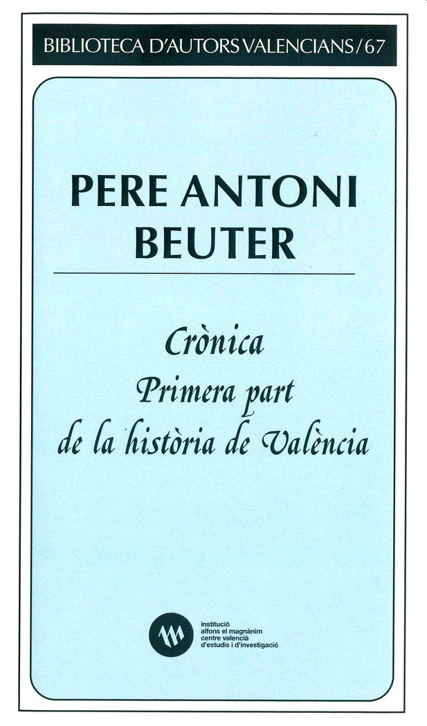 Crònica, de Beuter | portada del libro