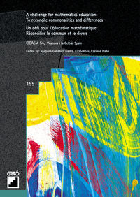 A challenge for mathematics education:To reconcile commonalities and differences. Un défi pour l'édu | portada del libro