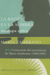 La razón en la sombra, de Zambrano | portada del libro