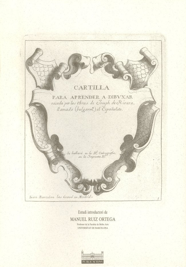 Cartilla para aprender a dibuxar sacada por las obras de J. de Rivera, de Ruiz Ortega | portada del libro