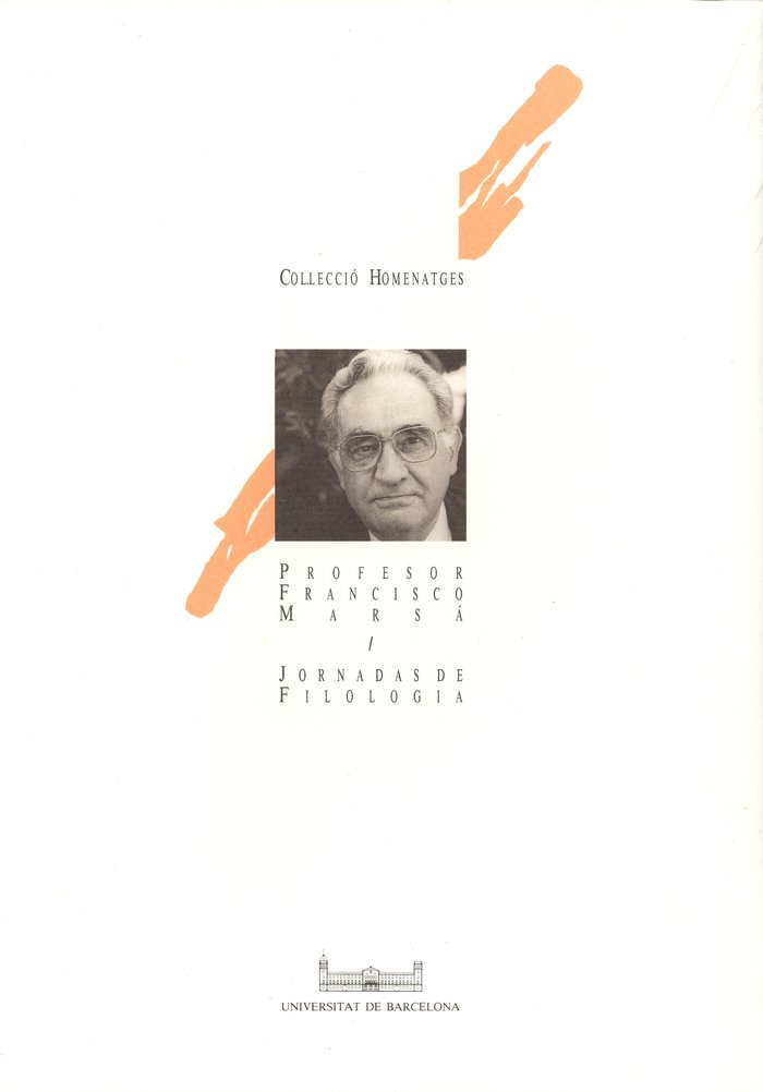 Jornadas de Filología. Homenaje al profesor Francisco Marsá, de Varios autores | portada del libro