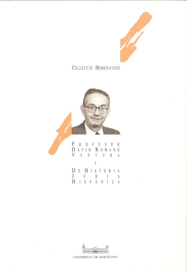 De historia judía hispánica. Homenaje al profesor David Romano Ventura, de Romano Ventura | portada del libro