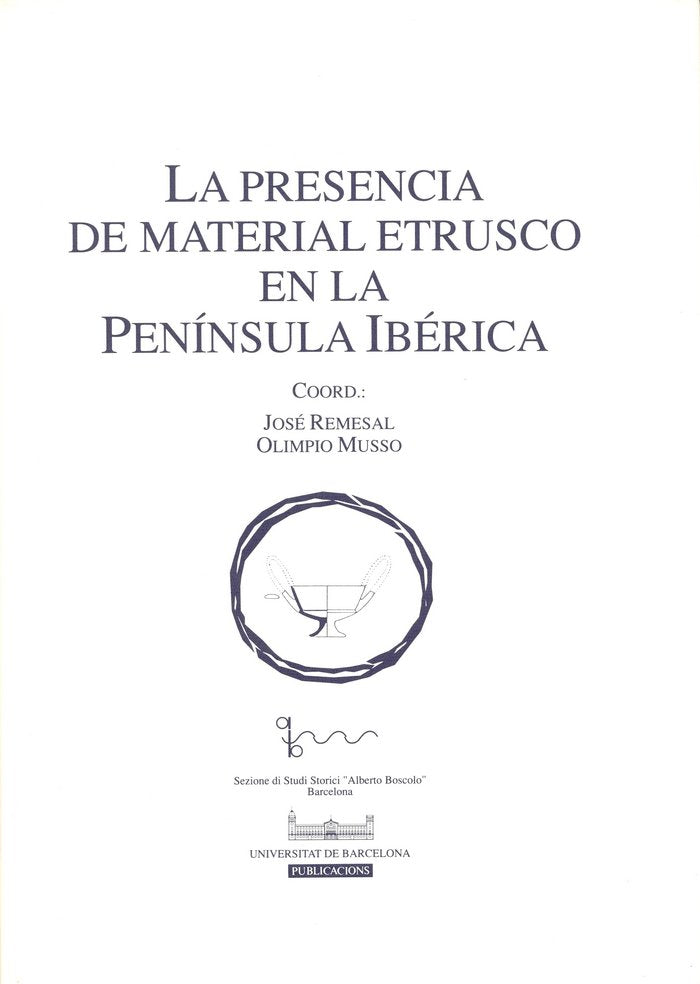 La presencia de material etrusco en la Península Ibérica, de Musso | portada del libro