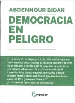 DEMOCRACIA EN PELIGRO, de BIDAR, ABDENNOUR | portada del libro