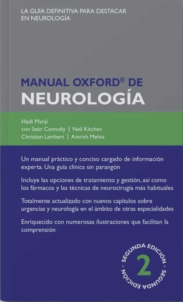 MANUAL OXFORD DE NEUROLOGIA, de MANJI | portada del libro