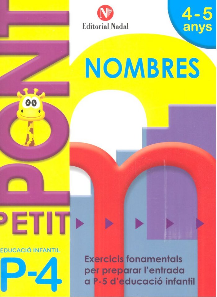 PETIT PONT P4, MATEMATIQUES, EDUCACIO INFANTIL, de NADAL | portada del libro