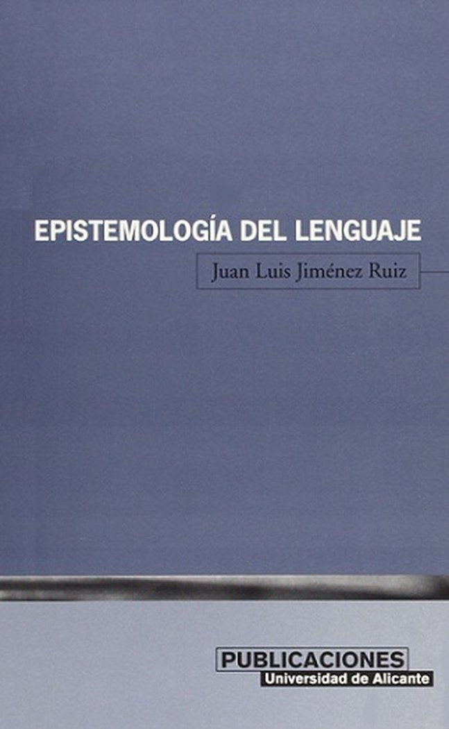 Epistemología del lenguaje, de Jiménez Ruiz | portada del libro
