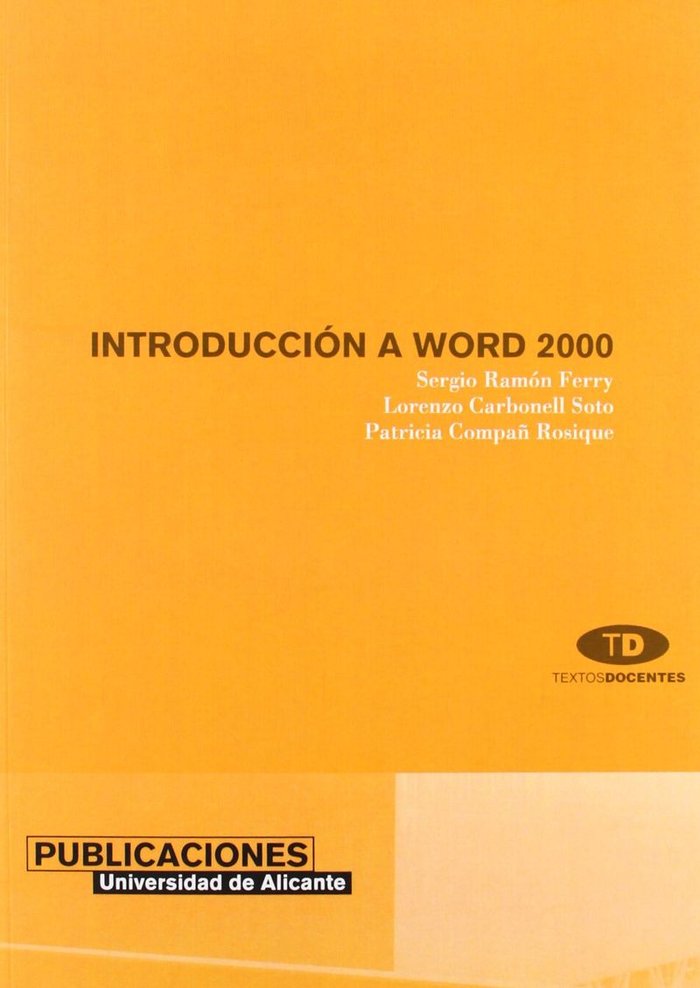 Introducción a Word 2000, de Ramón Ferry | portada del libro