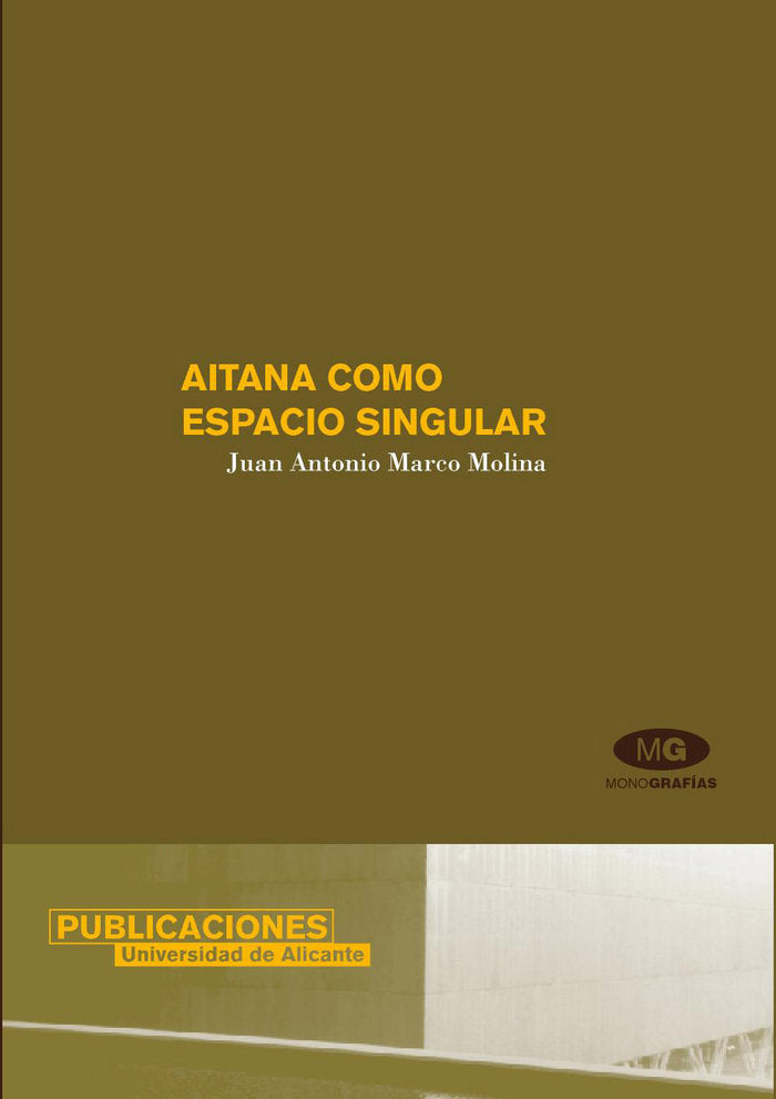 Aitana como espacio singular, de Marco Molina | portada del libro