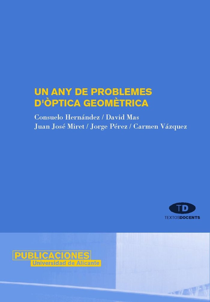 Un any de problemes d'òptica geomètrica, de Hernández Poveda | portada del libro