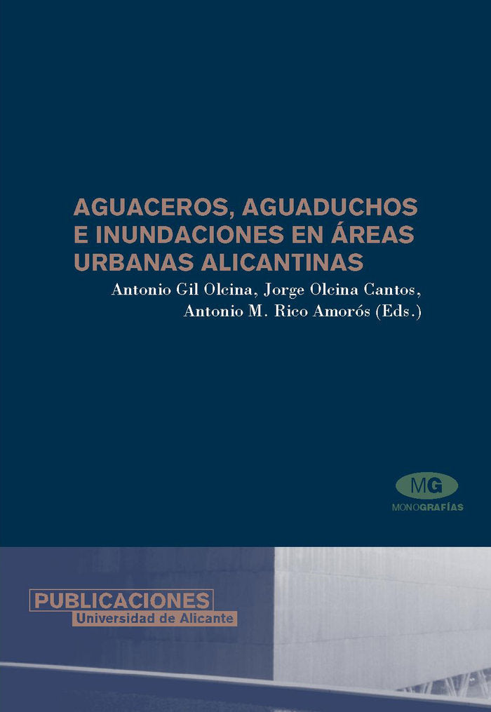 Aguaceros, aguaduchos e inundaciones en áreas urbanas alicantinas, de Varios autores | portada del libro