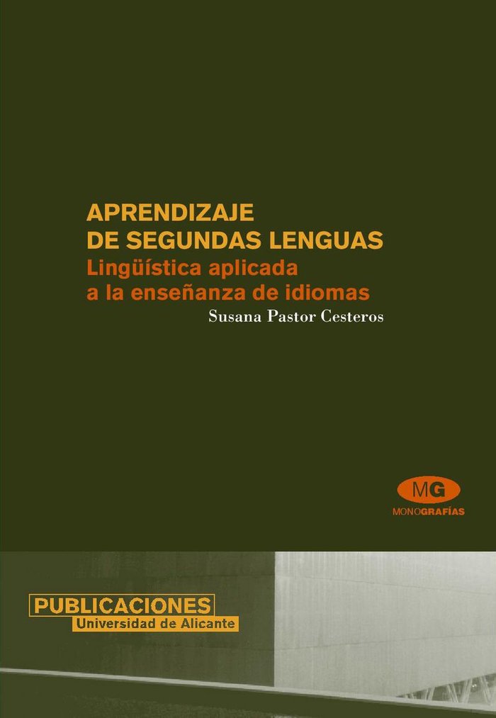 Aprendizaje de segundas lenguas, de Pastor Cesteros | portada del libro