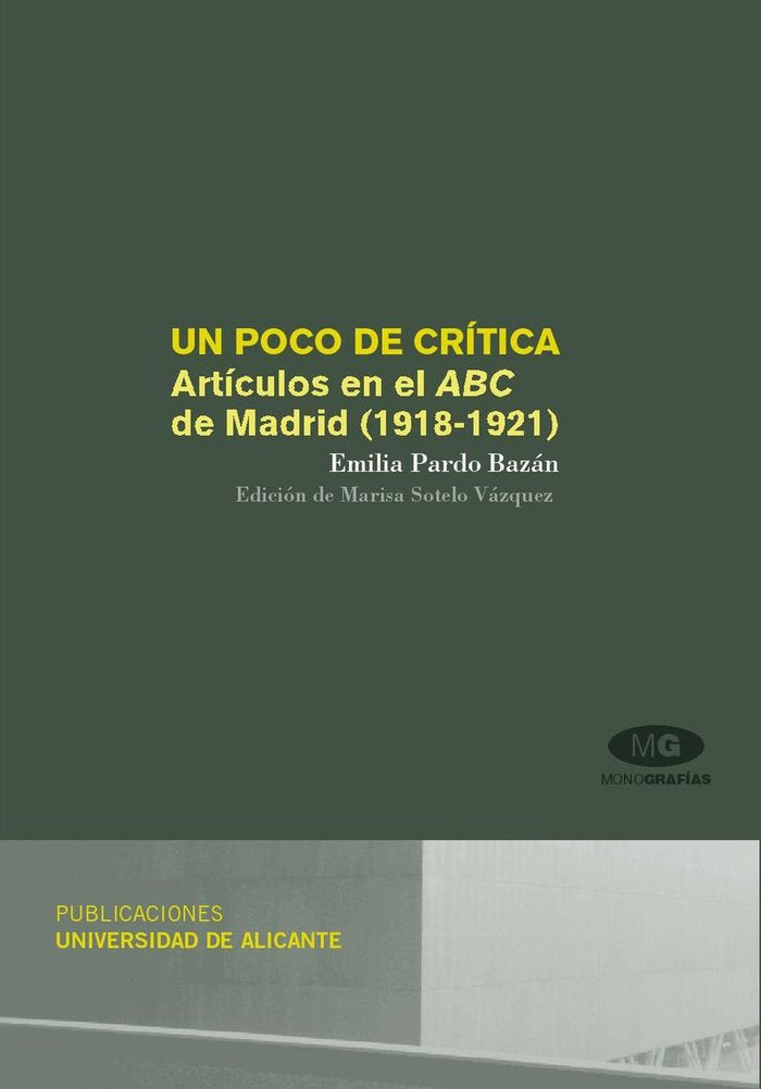 Un poco de crítica | portada del libro