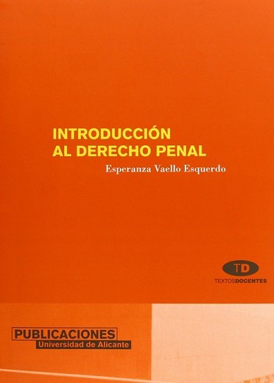 Introducción al Derecho Penal, de Vaello Esquerdo | portada del libro