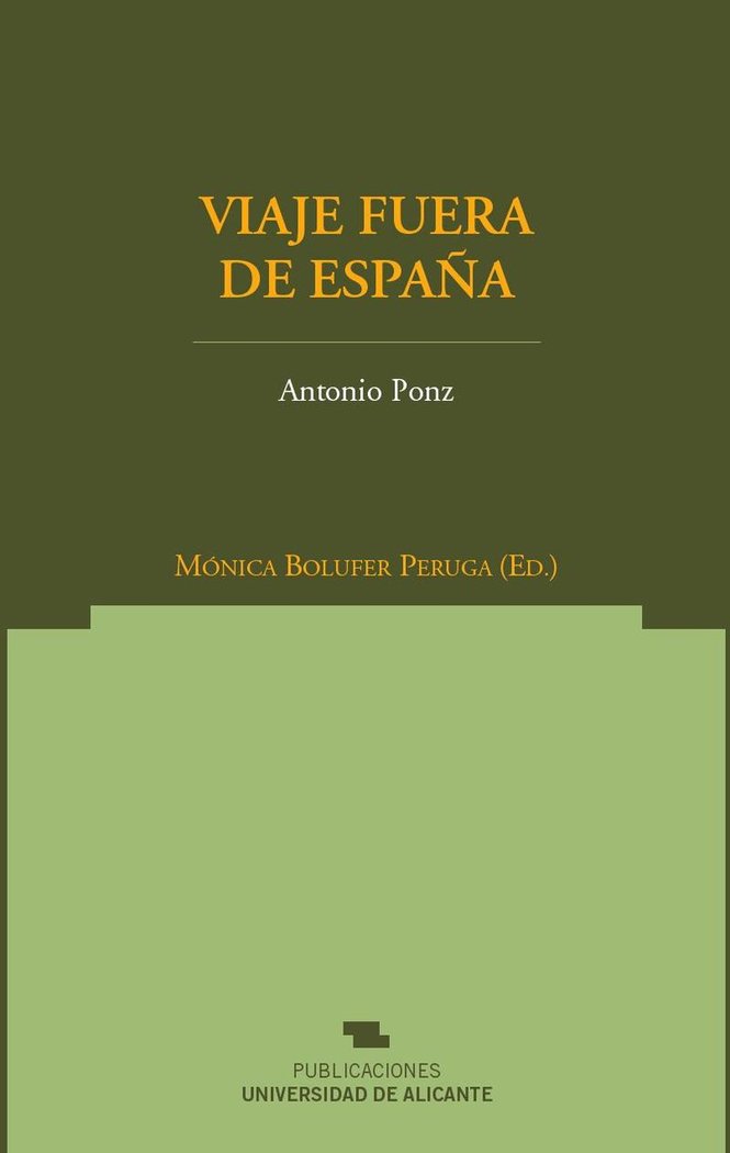 Viaje fuera de España, de Ponz | portada del libro