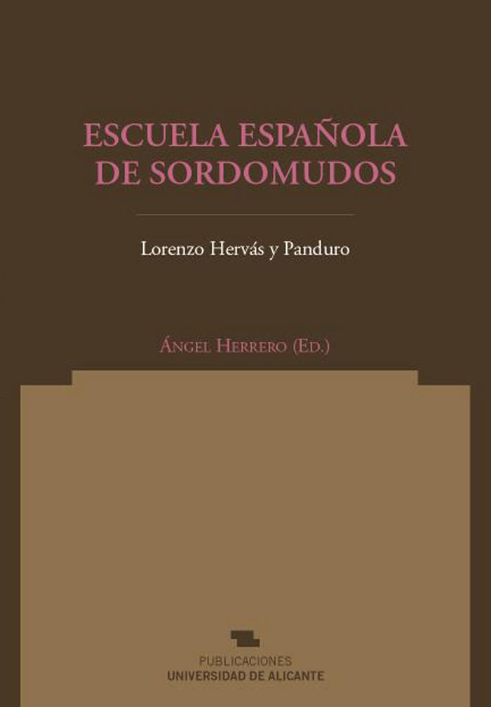 Escuela española de sordomudos, de Hervás y Panduro, Lorenzo | portada del libro