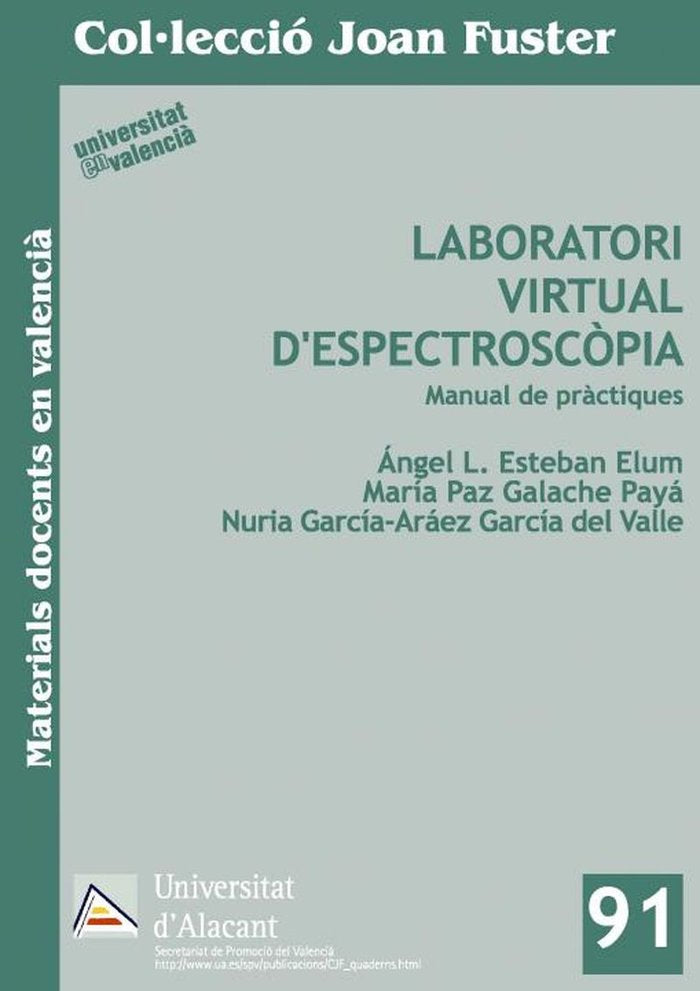 Laboratori virtual d'espectroscòpia. Manual de pràctiques, de Esteban Elum | portada del libro