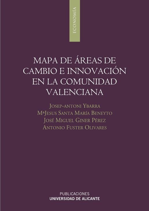 Mapa de áreas de cambio e innovación en la Comunidad Valenciana, de Ybarra Pérez | portada del libro