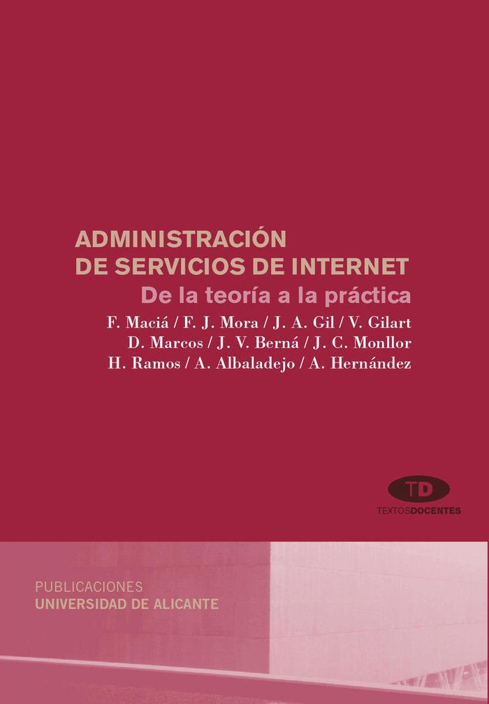 Administración de servicios de Internet, de Maciá Pérez | portada del libro