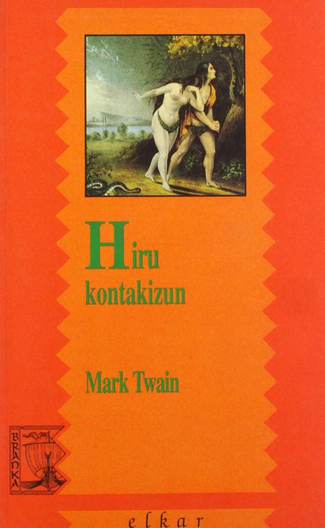 Hiru kontakizun, de Twain | portada del libro